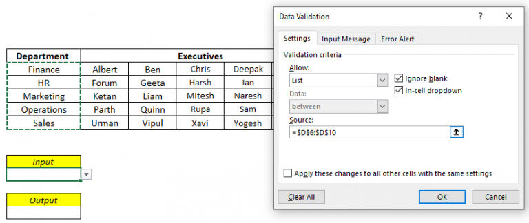 Excel Simplified - Dynamic Dropdown Function - FinShiksha : FinShiksha